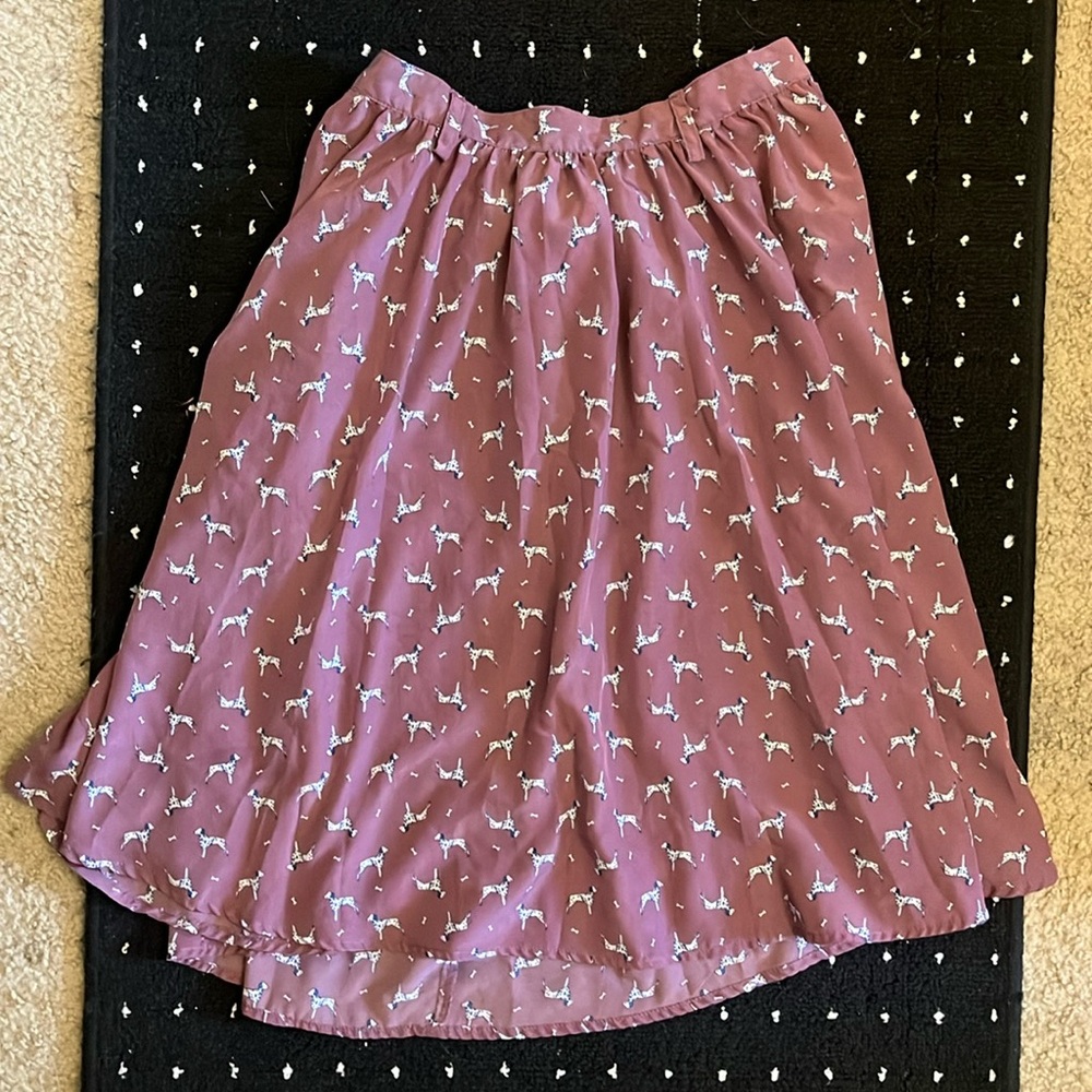Xhilaration Purple Dalmatian Knee Length Skirt.